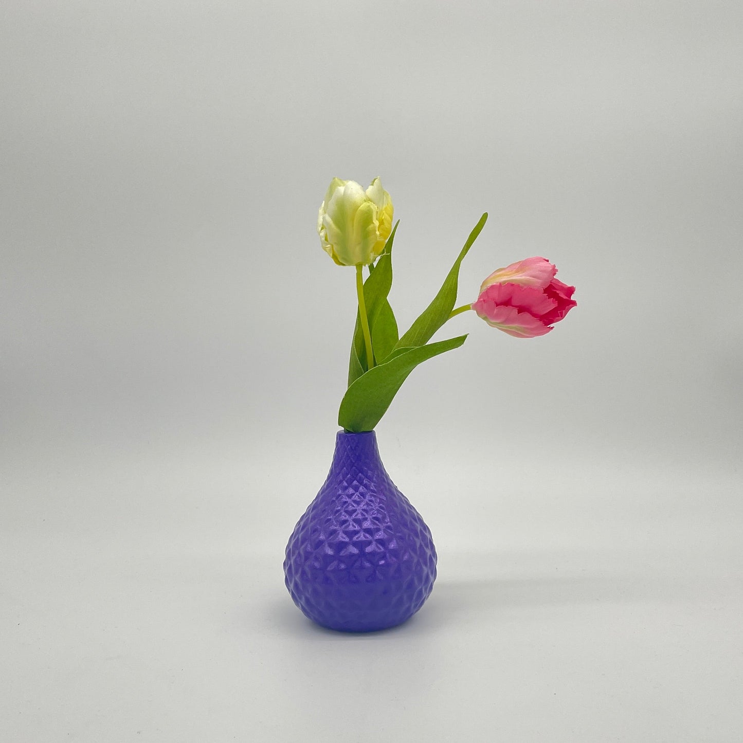 Paars vaasje met glitter